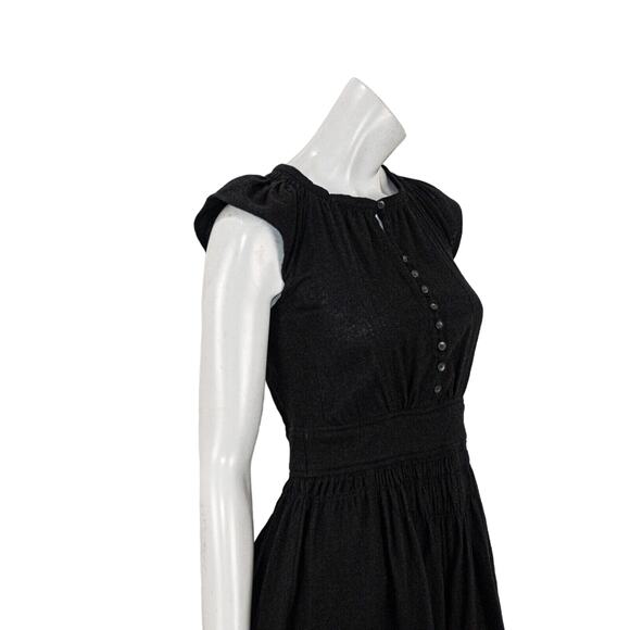 ISABEL MARANT Etoile Women's Black Mini Dress Sleeveles pleated size 1 - Picture 9 of 10
